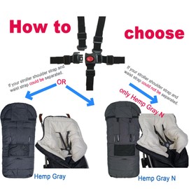 Yobee Winter Waterproof Warm Stroller Bunting Bag, Center and Botton Open for Easy in and Temperature Control, Multi Use, Toldder Size, Grey