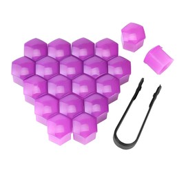 AICEL 20PCS Wheel Nut Covers Bolt Caps, 0.74 inch Vinyl Lug Bolt Cover, Auto Hub Screw Exterior Protection Anti-Theft Cap with Remover Tool, Dustproof Replacement Universal Decoration for Car