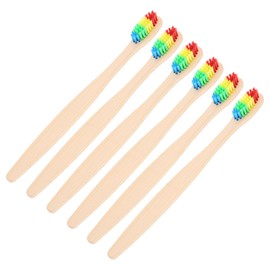Beavorty 6 Pack Bamboo Toothbrushes Soft Bristles Toothbrushes for Adults for Travel Outdoor Hotel Use