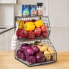 Mefirt Fruit Basket, Stackable Wall Mounted Fruit Baskets, Potato Baskets