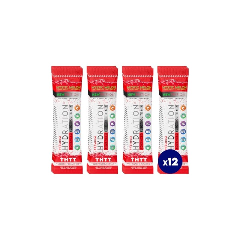 NewTrition Hydration Powder, Electrolyte Powder Packets, Naturally Flavored Hydrating Packets
