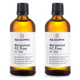 Naissance Bergamot (FC Free) Essential Oil (No. 100) - 200ml (2x100ml) - Pure, Natural, Undiluted - for Aromatherapy, Massage Blend & Diffusers