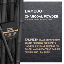 TALINZEN Black soap for Gray Hair Black Shampoo Bar for Hair Darkening & Volumizing Reverse Bar for Men and Women Normal to Oily Hair 2pc