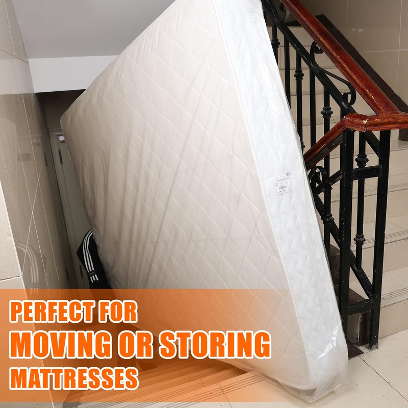 Full Plastic Mattress Bag for Moving and Storage Protector Cover