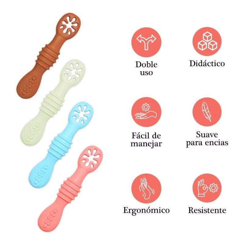 Seviete Juego De Cucharas Para Bebé. 4pack Multicolor, Etapas 1