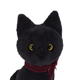 Sanlemon P-9072 Jolly Black Sitting Stuffed Animal Cat 5.1 x 4.7 x 7.5 inches (13 x 12 x 19 cm)