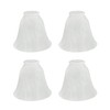 Aspen Creative 23044-4A Transitional Alabaster Bell Shape Ceiling Fan Glass