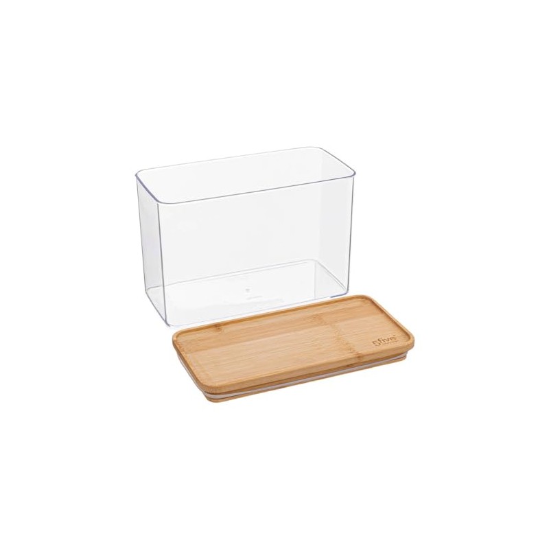 Storage container rectangular bamboo lid "eske" 2 l 5 five