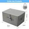 APOMOONS Lockable Box Boxes Storage Box with Lid Fabric Cardboard