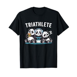 Triathlete Panda Headset Console Nerd Gaming Gadget Gamer T-Shirt
