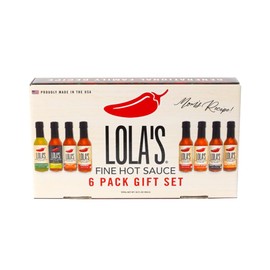 Lola’s Fine Hot Sauce 6 Pack Gift Set | Family Recipes | All-Natural, Gluten-Free, Keto | Includes: Original, Green Serrano, Ghost Pepper, Trinidad Scorpion, Carolina Reaper, Family Reserve
