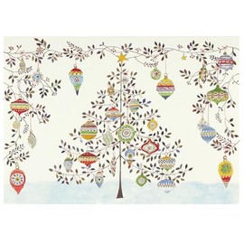 Watercolor Ornament Tree Deluxe Boxed Holiday Cards (Christmas Cards, Greeting Cards)