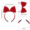 WLLHYF Black Bow Headband Headdress for Women and Girls, Valentine's
