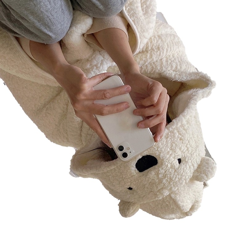 Winter Throw Blanket Cloak With Hood Thick Soft Plush Warm