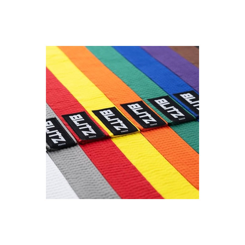 Blitz Plain Coloured Belt - White - 280cm