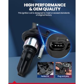 KAX UF303 Ignition Coil 6 Packs Fit for Trailblazer, Envoy XL, H3, Trailblazer EXT, Rainier, i-370, i-350, i-290, i-280, Envoy XUV, 9-7x, Envoy, Colorado, Canyon, Bravada, Ascender