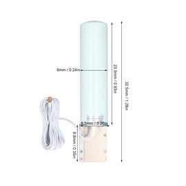 Walfront Antena Omnidireccional 10dBi para 4G LTE/WiFi - con Cable SMA de 5m, Impermeable - Compatible con Módems B525/B315/E5186/MF279 y Enrutadores (Instalación Externa)
