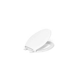 KOHLER KOHLER 4733-RL-0 Glenbury ReadyLatch Quiet Close Elongated Toilet Seat, Soft Close Toilet Seat, Toilet Seats for Elongated Toilets, White