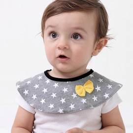 kooape Baby Bibs for Boys and Girls, Cotton Baby Eating Bib for Drooling and Teething, 6 Pack, Newborn, Infant, Bibs 6-18months