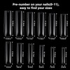 120 puntas de uñas extra largas con caja, transparentes XXL
