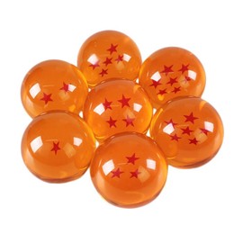 CXU Collectible Large Crystal Acrylic Glass 7 Stars Balls, 7 Pcs with Gift Box, 76MM (3 in) in Diameter