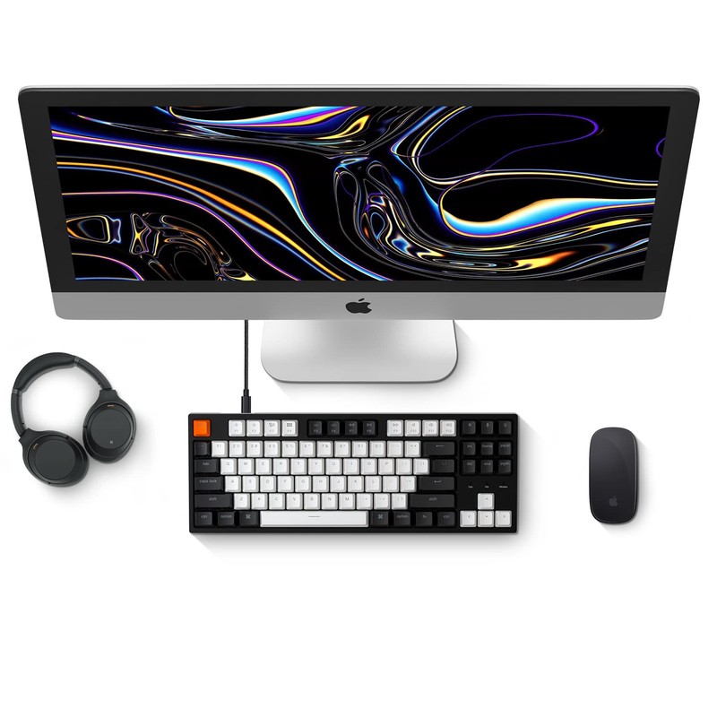 Keychron C1 87 Keys Wired Mechanical Keyboard for Mac Windows,