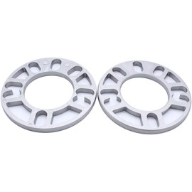 2 x 10 mm universal wheel spacers, wheel spacers, washers, aluminium, 4 holes, 5 holes