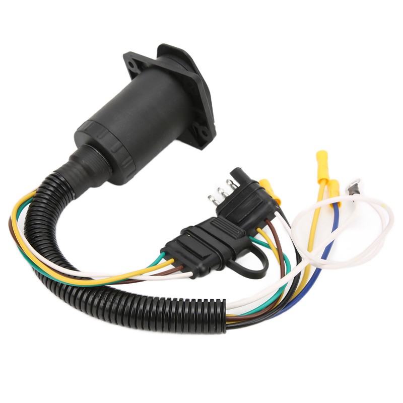 Trailer Wiring Adapter 4 Way to 7 Way Round Trailer