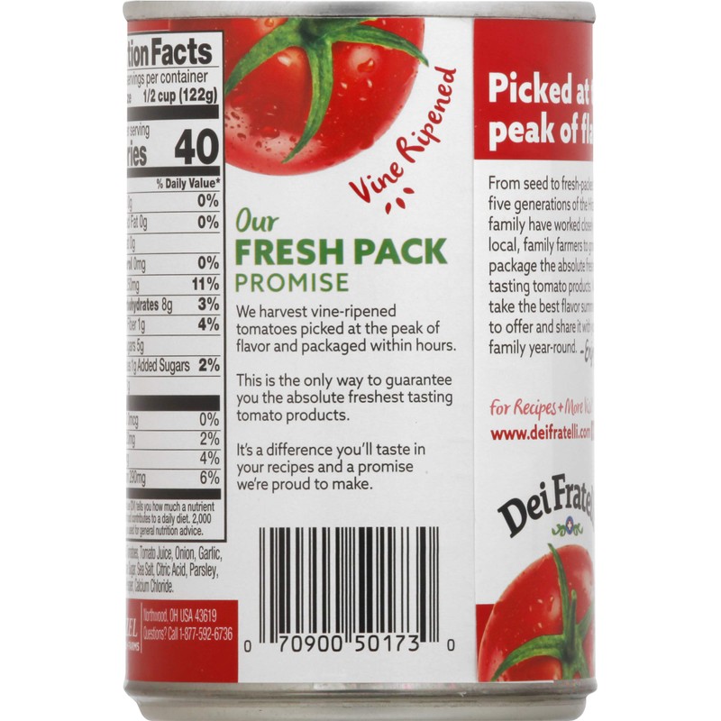 Dei Fratelli Chopped Tomatoes with Onion & Garlic - All