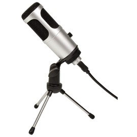 Citronic | USB Podcasting Microphone with Volume Control Supplied with Stand Perfect for Podcast, Streamers & Recording