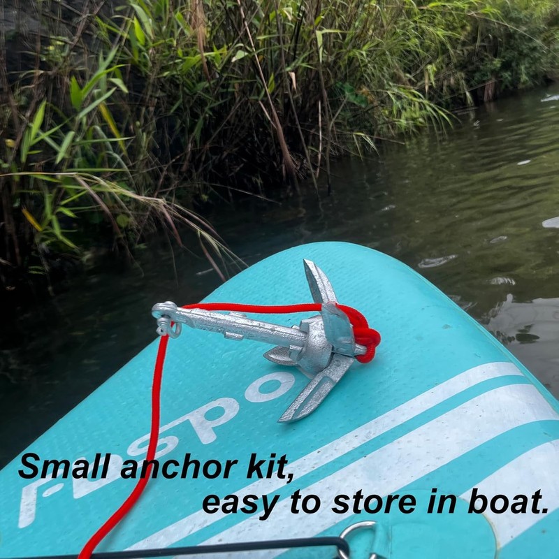 BeGrit Kayak Anchor 1.5 lb Small Boat Anchor Kit Folding