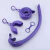 Silicone Foldable Snorkel with Compact Storage Case Women Men Roll