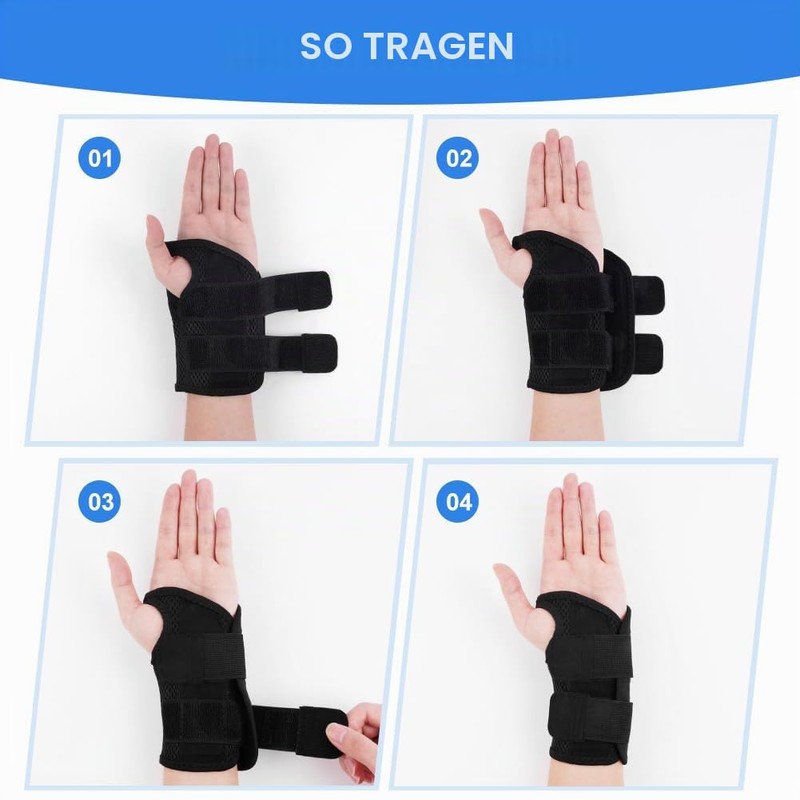 Fefod Wrist Support, Wrist Brace with Support Bar, Right Hand,
