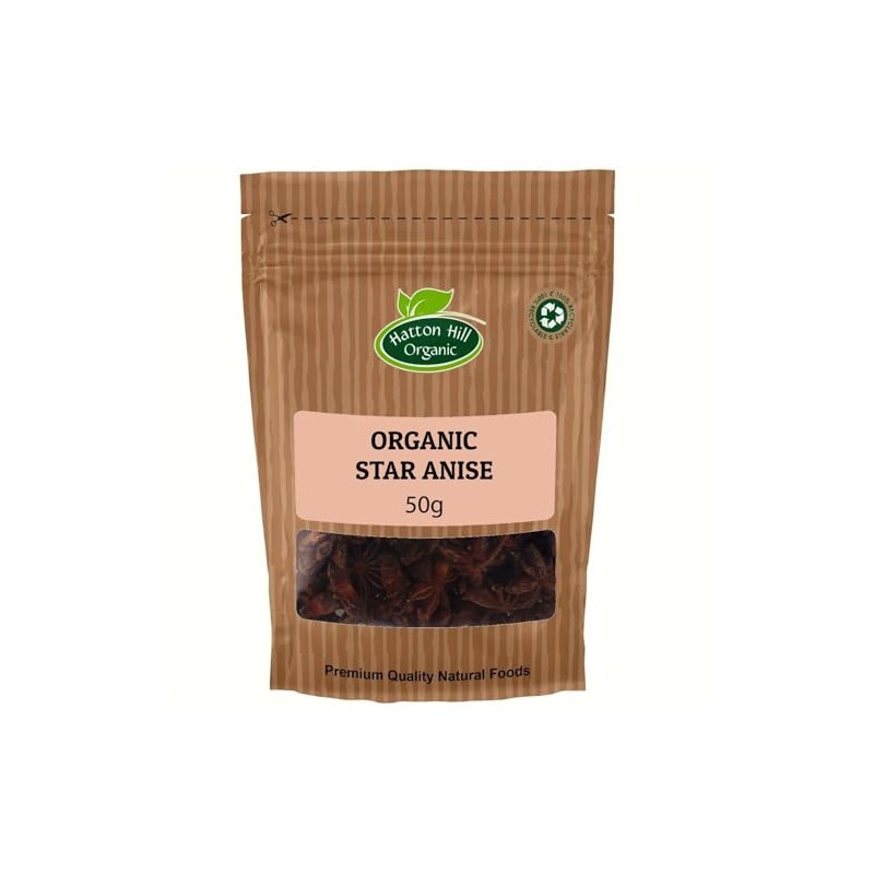 Organic Star Anise Whole 50g by Hatton Hill Organic