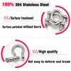D Bow Ring Shackle Locks, 304 Stainless Steel D Ring,