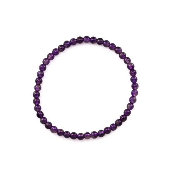 Taddart Minerals - Purple Amethyst Natural Gemstone Bracelet with 4