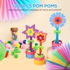 AiQInu Pack of 1200 Mini Pompoms Colourful, 10/15/20/25/30 mm Pompoms