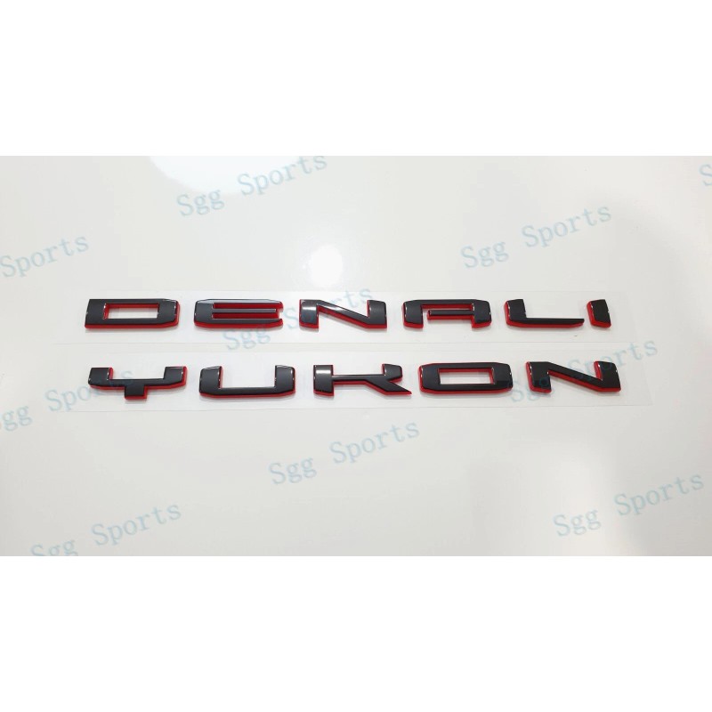 GMC 2pcs GMC 2021-2023 Yukon Yukon XL Black Red Rear