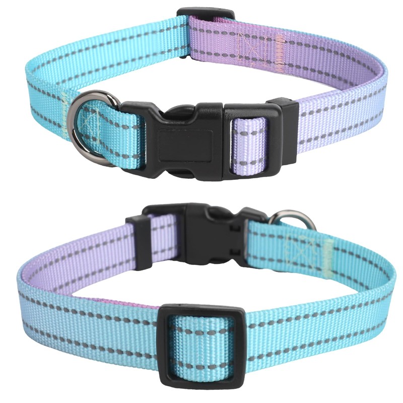 Soottaci Reflective Dog Collar, Adjustable Soft Nylon Pet Collar with
