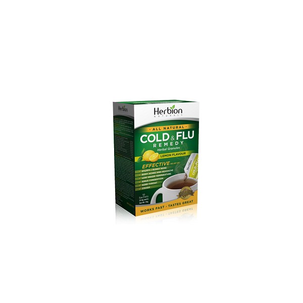 Herbion Cold and Flu Remedy (10 Sachets), Lemon