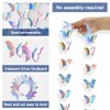 G2PLUS 9m Iridescent Butterfly Garlands, 3D Holographic Butterfly Garlands, Hanging