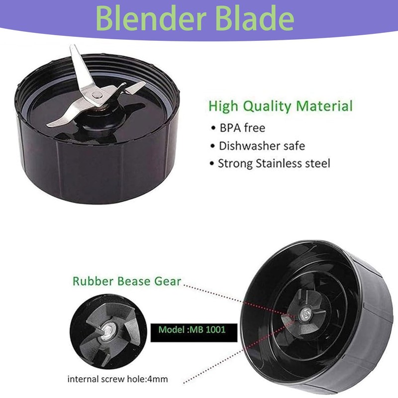 Roczential 7 Blender Cup and Blade Replacement Kit, 32 oz