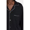 Eberjey Men's William Modal Long PJs, Black/Ivory, M