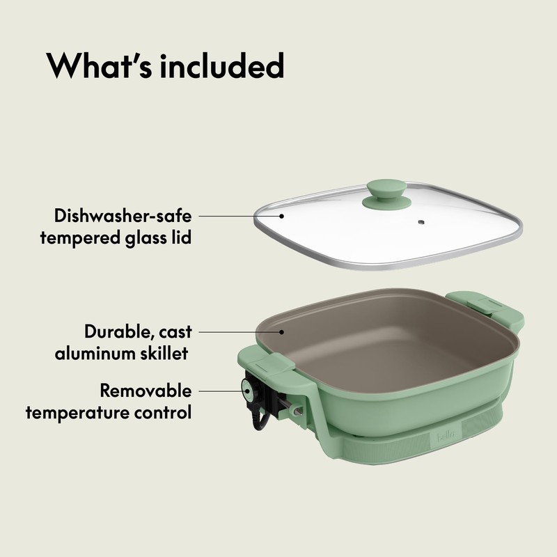 Bella Make and Take Electric Skillet, Seaglass