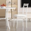 VECELO Metal Dining Chairs Set of 4, Steel Legs and
