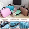 HAHONIA Hard Shell Vanity Cases with Elastic Band and Zipper,