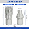 SINOCMP 1/4" Body & 1/4" NPT Hydraulic Quick Connect Fittings
