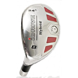 Left-Handed Men's I-Drive #8-34° Loft Hybrid Golf Club with Graphite Shaft, Senior Flex