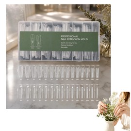 RARITYLL 240PCS Sandwich Nail Extension Mold Dual Forms, 14 Sizes Trapezoid