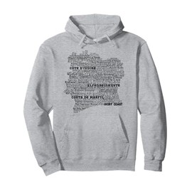 Ivory Coast Map, Côte d'Ivoire in world languages Pullover Hoodie
